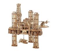 Puzzle mécanique 3D, plateforme de forage pétrolier, WT, bois, 1180 pièces