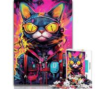 Puzzle mécanique pour Adultes, 1 000 pièces, Motif Chat, Anti-Stress, idéal comme Cadeau pour Toute la Famille, 38x26cm