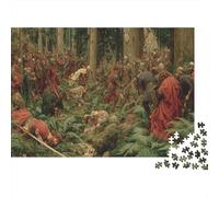 Puzzle Médiéval Armor Warrior Battle Scene pour Adultes,38x26cm/1000pcs,Jeu Éducatif,décoration De La Maison,