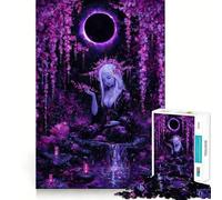Puzzle Méditation Fleur Pourpre pour Adultes 1000 Pièces Jeu de Logique Fine, Détente et Agréable, Bords Soignés, Pièce d'art (50x75cm)