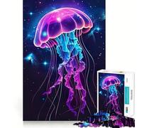 Puzzle Méduse Colorée 1000 Pièces pour Adolescents Stimule l'esprit Ajustement Parfait Loisirs Captivants pour des Moments Confortables à la Maison (50x75cm)