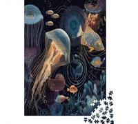 Puzzle Méduse in The Deep Sea pour Adultes,38x26cm/1000pcs,Jeu Éducatif,décoration De La Maison,