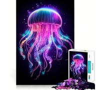 Puzzle Méduse Néon pour Adultes 1000 Pièces Logic Boost Toy Group Joy Premium Edge Surprise Anniversaire (50x75cm)