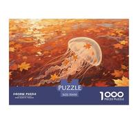 Puzzle Méduse Qui Compte 1000 Pièces pour Adultes,Feuille d'érable d'automne Un Jeu De Dexérité Très Difficile Puzzle Éducatif Aux Défis l'art De La Décoration Moderne 70x50cm/1000pcs
