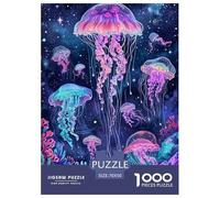 Puzzle Meduse Qui Compte 1000 Pièces pour Adultes,Vie Marine Un Jeu De Dexérité Très Difficile Puzzle ÉduChatif avec des Défis 70x50cm/1000pcs