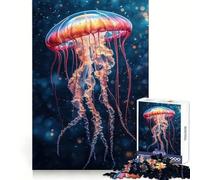Puzzle méduse Rouge et Orange pour Adolescents, 1000 pièces, Jeu de logique Clair, Plaisir Lent, découpe Parfaite, Surprise d'anniversaire (38x52cm)