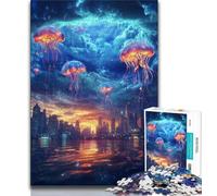 Puzzle méduses cosmiques pour Adolescents 1000 pièces, Assemblage de Motifs, activités Amusantes à la Maison, Cadeau d'anniversaire, Cadeaux de Voyage (38x26cm)