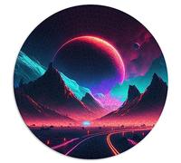 Puzzle Meet me Under The Moon pour Adultes, 1000 pièces, Rond, Cadeau, 100% Carton recyclé, 26,5 x 26,5 Pouces