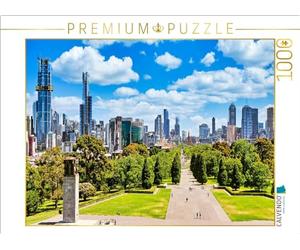 Puzzle · Melbourne - Quartier Central des Affaires | Blick vom Shrine of Remembrance (en anglais · 1000 pièces · Format assemblé 64 × 48 cm · CALVENDO Puzzle