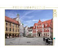 Puzzle · Memmingen | Place du marché avec la maison des impôts, la mairie et la… · 1000 pièces · Format assemblé 64 × 48 cm · CALVENDO Puzzle