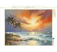 Puzzle · Mer agitée | Flair caribéen · IA générée · 1000 pièces · Format assemblé 64 × 48 cm · CALVENDO Puzzle