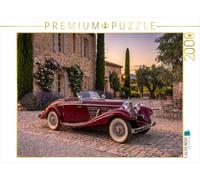 Puzzle · Mercedes-Benz 500 K Roadster spécial (Allemagne, 1934-1936) Devant | une propriété çale en pierre naturelle · Un roadster de… · 2000 pièces · Format assemblé 90 × 67 cm · CALVENDO Puzzle