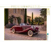 Puzzle · Mercedes-Benz 500 K Roadster spécial (Allemagne, 1934-1936) Devant | une propriété çale en pierre naturelle · Un roadster de… · 1000 pièces · Format assemblé 64 × 48 cm · CALVENDO Puzzle