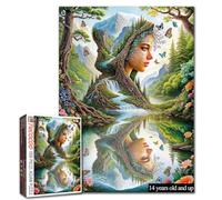 Puzzle Mère Nature Puzzle Femme Nature Puzzle Fantastique Puzzle Nature | Puzzle Cascade Puzzle Montagne Puzzle Papillons Puzzle 1000 Pièces Adulte