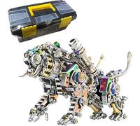 Puzzle Métallique 3D, 700 Pièces Kit de Construction Métallique Tigre du Bengale pour Adultes/Adolescents, Modèle d'Assemblage de Tigre Mécanique, Ornements en Acier Inoxydable Puzzle (Multicolore)