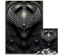 Puzzle métallique Alien Xenomorph 1000 pièces pour Adultes pour Les Adolescents Les Couples et Les Amis pour Les Anniversaires et Noël (75 x 50 cm)