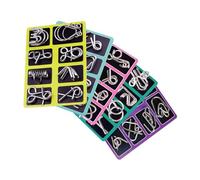 Puzzle Metallique, Casse-tête en Métal, Puzzle de Logique avec Anneaux, Jouet Cérébral IQ, Jeu Casse Tete Adulte (#A+B+C+D+E)