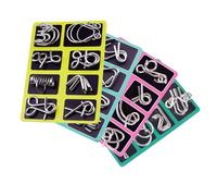 Puzzle Metallique, Casse-tête en Métal, Puzzle de Logique avec Anneaux, Jouet Cérébral IQ, Jeu Casse Tete Adulte (#A+B+C+D)