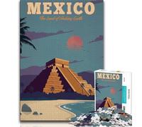 Puzzle Mexique 1000 pièces pour Adultes, Difficile à réaliser mais Amusant et Humoristique, Cadeau d'anniversaire, Cadeaux, Art Mural 38x26cm