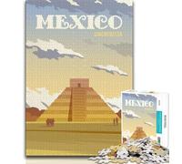 Puzzle Mexique 1000 pièces pour Adultes, Jeu Stimulant et Jeu Familial idéal comme Cadeau pour Toute la Famille 50x75cm