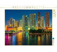 Puzzle · Miami, Floride | la nuit dans le port de croisière · 1000 pièces · Format assemblé 64 × 48 cm · CALVENDO Puzzle