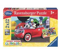Ravensburger - Puzzle Enfant - Puzzles 2x12 p - Mickey, Minnie et Leurs Amis - Disney - Dès 3 Ans - 07565