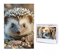 Puzzle mignon bébé hérisson de 500 pièces pour adultes - Puzzle photo stimulant avec sac de rangement - Pour homme et femme - Décoration d'intérieur (50 x 74,9 cm)