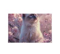 Puzzle mignon chat fleur de cerisier puzzle puzzle amusant pour adultes 1000 pièces