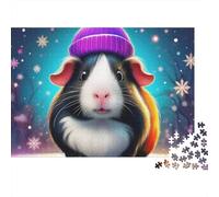 Puzzle Mignon Cochon d'Inde d'hiver 1000 Pièces Puzzle pour Adultes 70x50cm/1000pcs