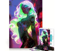 Puzzle Mignon de 1000 pièces représentant Une Fille d'anime,idéal pour Les Adolescents Jeu Stimulant l'esprit,Assemblage Solide et sécurisé,activité de Partage en Famille ou Entre Amis (50x75cm)