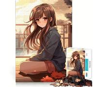 Puzzle Mignon de 1000 pièces représentant Une Fille d'anime Jeu de Concentration mentale Découpe de précision Bords Lisses Activité absorbante pour des soirées tranquilles (50x75cm)