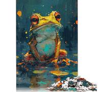 Puzzle Mignon de Petite Grenouille Jaune, Jeux créatifs, Puzzle en Carton de qualité supérieure pour Femmes et Hommes, Cadeau d'anniversaire, 1000 pièces (75 x 50 cm)