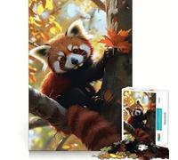 Puzzle Mignon Panda Roux 1000 pièces pour Adolescents, Jeu de logique, Moment de détente, découpe précise, pièce de Collection (38x52cm)