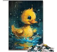 Puzzle Mignon Petit Canard Jaune 1000 pièces pour Adolescents, Jouets addictifs pour la décoration de la Maison (26x38cm)