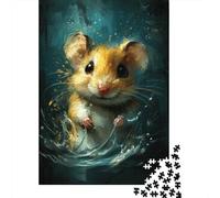Puzzle Mignon Petit Tigre Jaune, activité Amusante à Faire à la Maison, Puzzle en Carton de qualité supérieure pour Adultes et Adolescents, Cadeaux d'halloween, 300 pièces (40 x 28 cm)