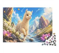 Puzzle Mini 1000 Pièces Alpaga Montagne pour Adultes | 38x26cm Carton Décor de Bureau Coupe Précise Détente Familiale