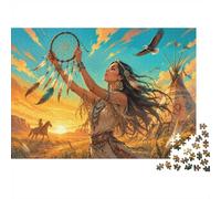 Puzzle Mini 1000 Pièces Attrape-rêves Coucher de Soleil pour Adultes | 38x26cm Papier, Décoration de la maison, Structure durable, Cadeau d'anniversaire, Détente