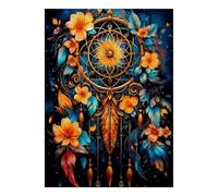 Puzzle Mini 1000 Pièces Attrape-rêves Fleurs pour Adultes | 38x26cm Carton Décoration Salon Découpe Précise Cadeau Anniversaire Détente