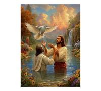 Puzzle Mini 1000 Pièces Baptême Rivière pour Adultes | 38x26cm Carton Décor Maison Coupe Précise Cadeau Anniversaire Détente Esprit