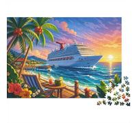 Puzzle Mini 1000 Pièces Bateau de Croisière pour Adultes | 38x26cm Carton, Décoration Maison, Coupe Précise, Cadeau Anniversaire, Détente Esprit