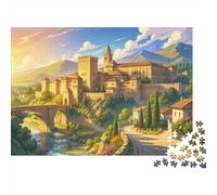Puzzle Mini 1000 Pièces Château Paysage pour Adultes