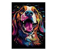 Puzzle Mini 1000 Pièces Chien Art pour Adultes | 38x26cm Papier, Décor de chambre, Coupe précise, Cadeau de rassemblement, Soulagement du stress