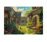 Puzzle Mini 1000 Pièces Cour Intérieure pour Adultes | 70x50cm Carton, Décoration Maison, Coupe Précise, Cadeau Anniversaire, Détente Esprit