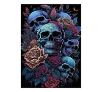 Puzzle Mini 1000 Pièces Crâne Fleurs pour Adultes