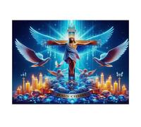Puzzle Mini 1000 Pièces Croix Abstraite pour Adultes | 38x26cm Carton, Décoration Maison, Coupe Précise, Cadeau Anniversaire, Détente Esprit