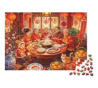 Puzzle Mini 1000 Pièces Dîner Familial pour Adultes | 38x26cm Carton, Décoration de la maison, Coupe précise, Cadeau de rassemblement, Formation de l'esprit