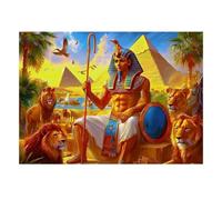 Puzzle Mini 1000 Pièces Égypte Animaux pour Adultes | 70x50cm Carton Décor de Bureau Coupe Précise Détente Anniversaire
