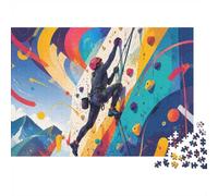 Puzzle Mini 1000 Pièces Escalade Abstrait pour Adultes | 38x26cm Papier, Décoration de bureau, Coupe précise, Cadeau d'anniversaire, Détente mentale