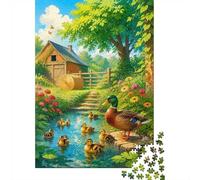 Puzzle Mini 1000 Pièces Étang Canards pour Adultes | 52x38cm Carton, Déco Maison, Coupe Précise, Cadeau Anniversaire, Détente