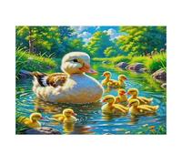Puzzle Mini 1000 Pièces Étang de Canards pour Adultes | 38x26cm Carton Déco Salon Découpe Précise Cadeau Anniversaire Relaxation